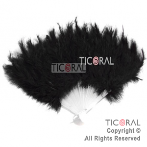 ABANICO HS2327-5 PLUMAS NEGRAS x 1 ABANICO HS2327-5 PLUMAS NEGRAS x 1